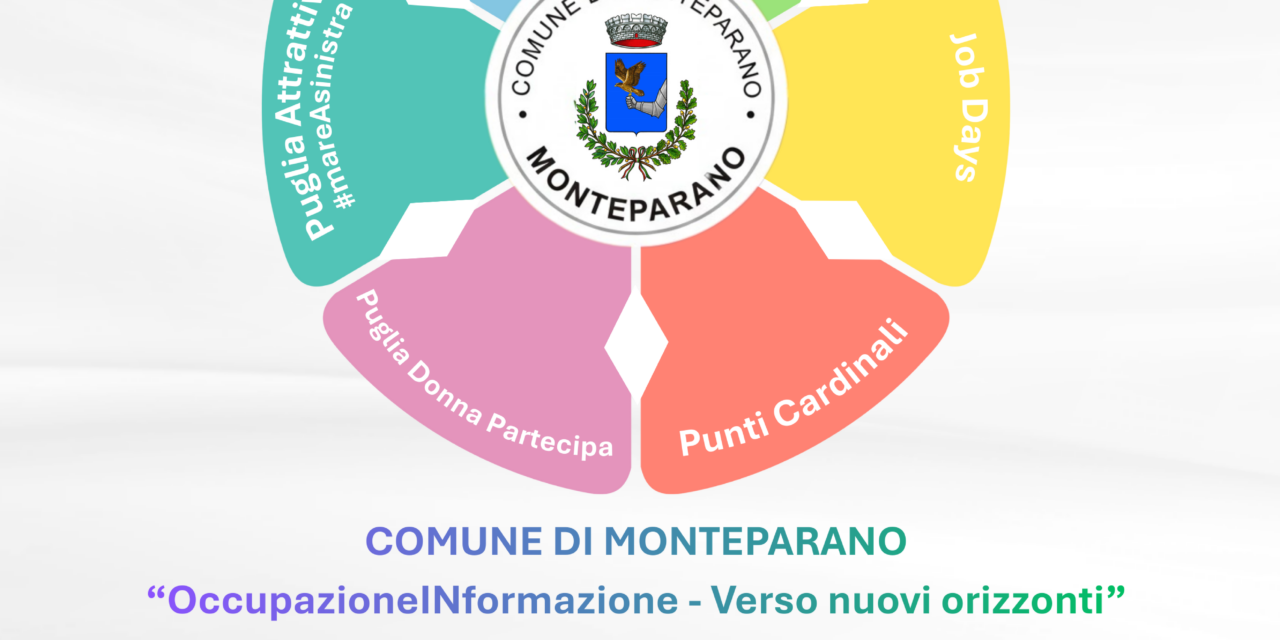 MONTEPARANO PRESENTA IL SUO PROGETTO/ Punti Cardinali for Work: un ponte tra cittadini e mondo del lavoro