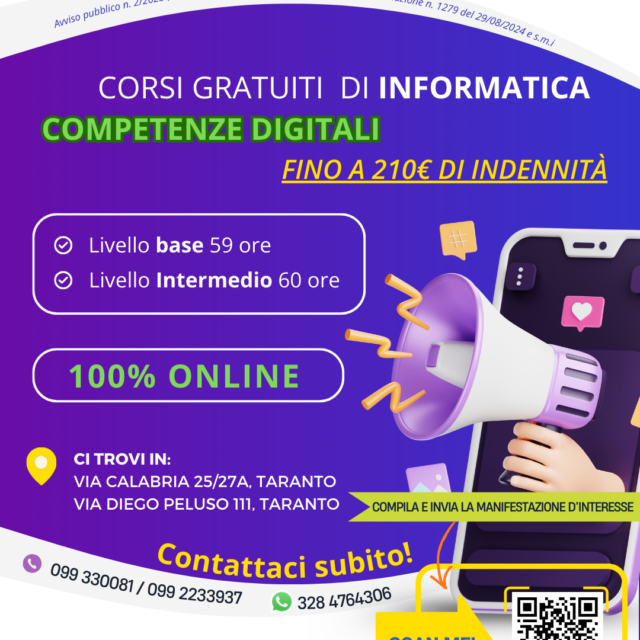 Corsi di Competenze Digitali gratuiti e 100% Online