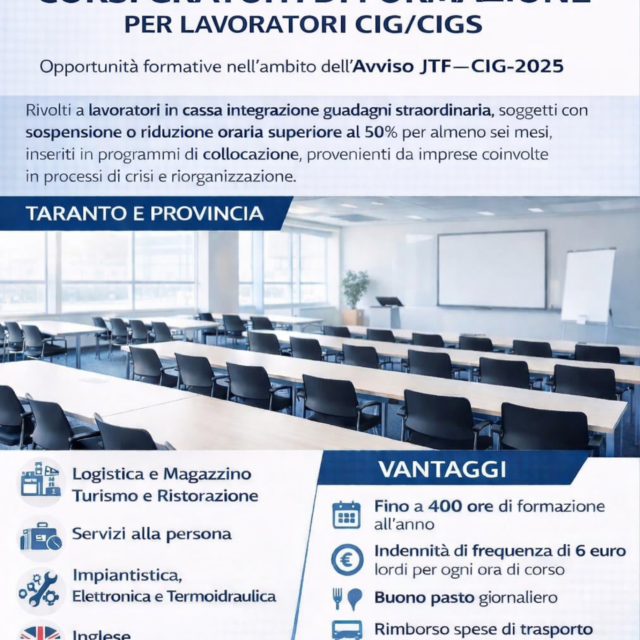 Trasforma la Cassa Integrazione in un’opportunità: Scopri i nostri corsi di riqualificazione gratuiti